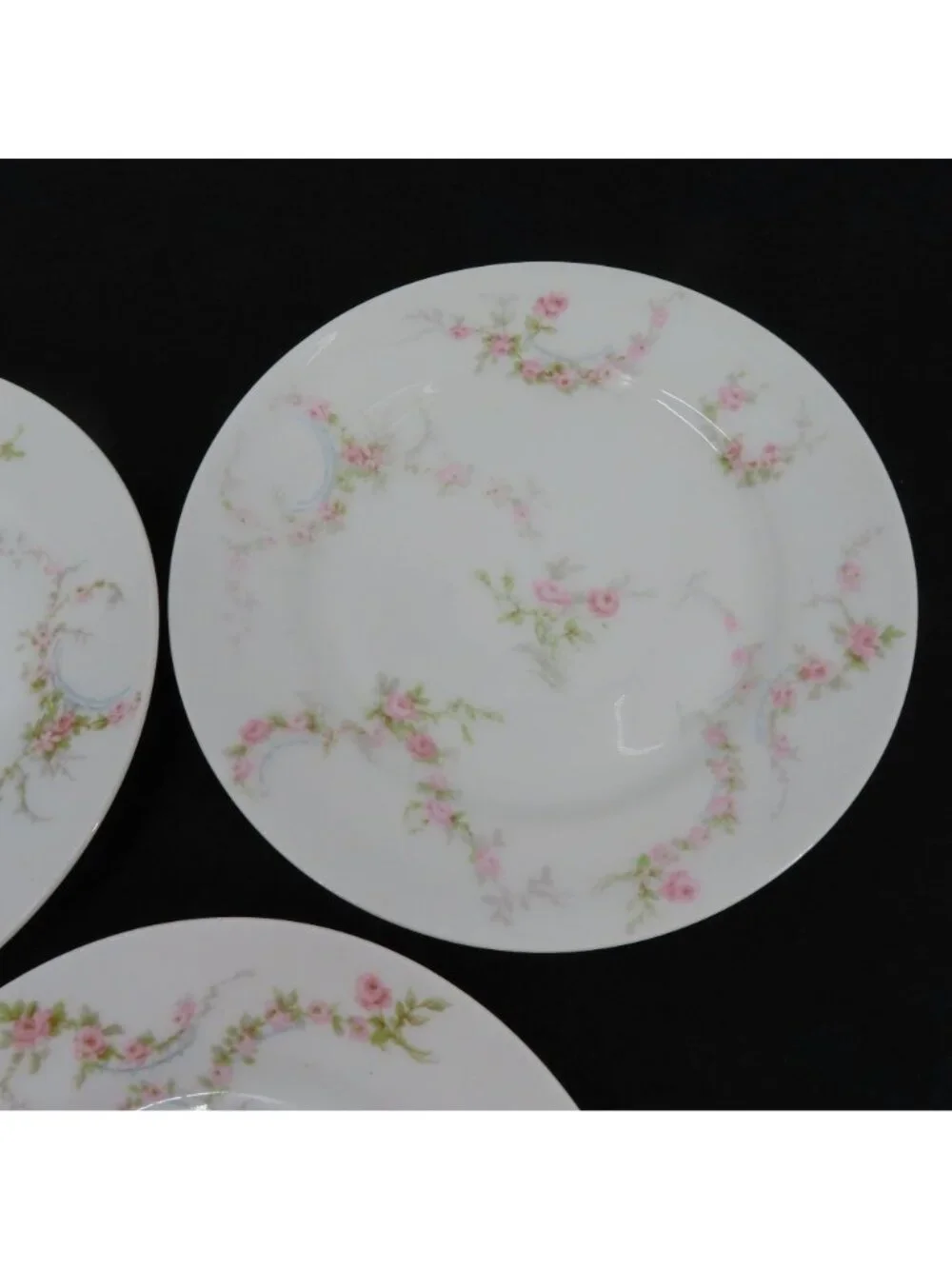 Theodore Haviland Set of 6 Plates 6.25in Pink Rose Flower Floral Swag Limoges